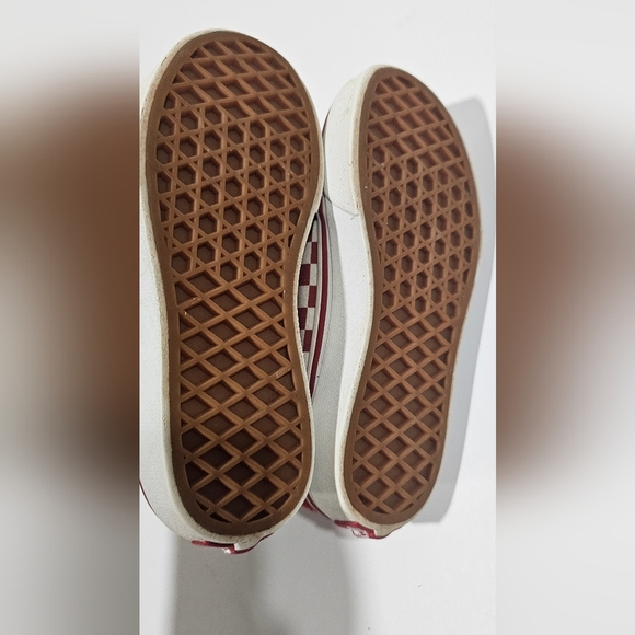 Vans Kids Size 13 Boy Girl Red Checkered Suede Sneakers - Picture 10 of 11